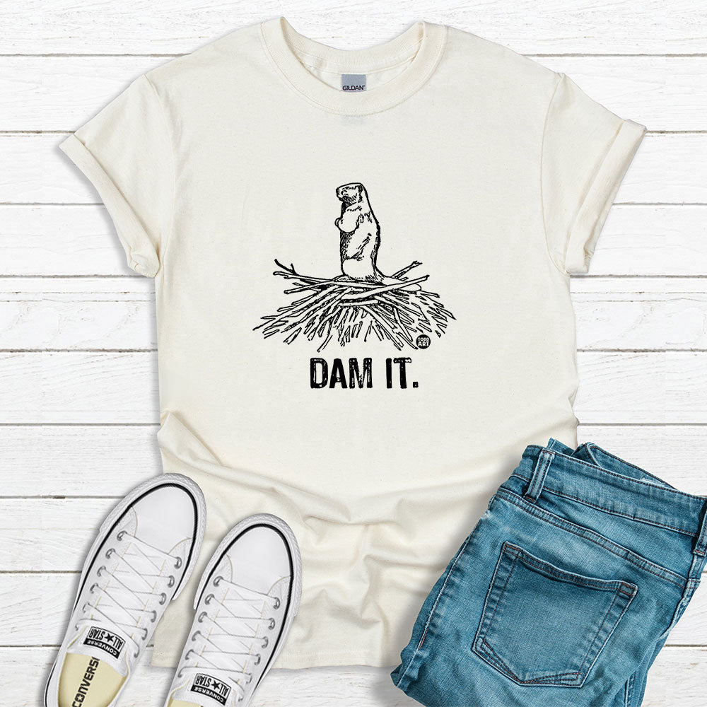 Todd Goldman Art Dam It Beaver T-Shirt
