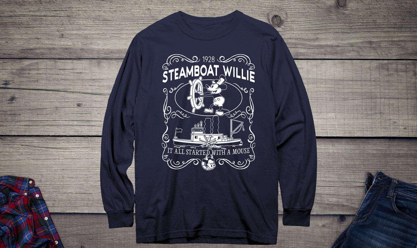 Steamboat Willie Label Long Sleeve Tee