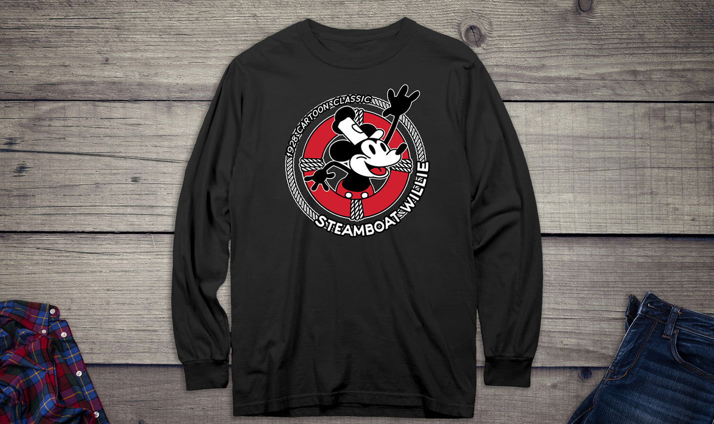 Steamboat Willie Life Preserver Long Sleeve Tee