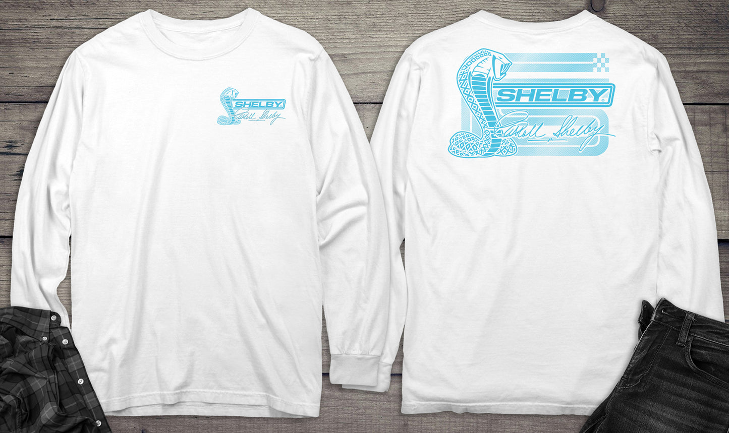 Aqua Cobra With Crest Long Sleeve Tee