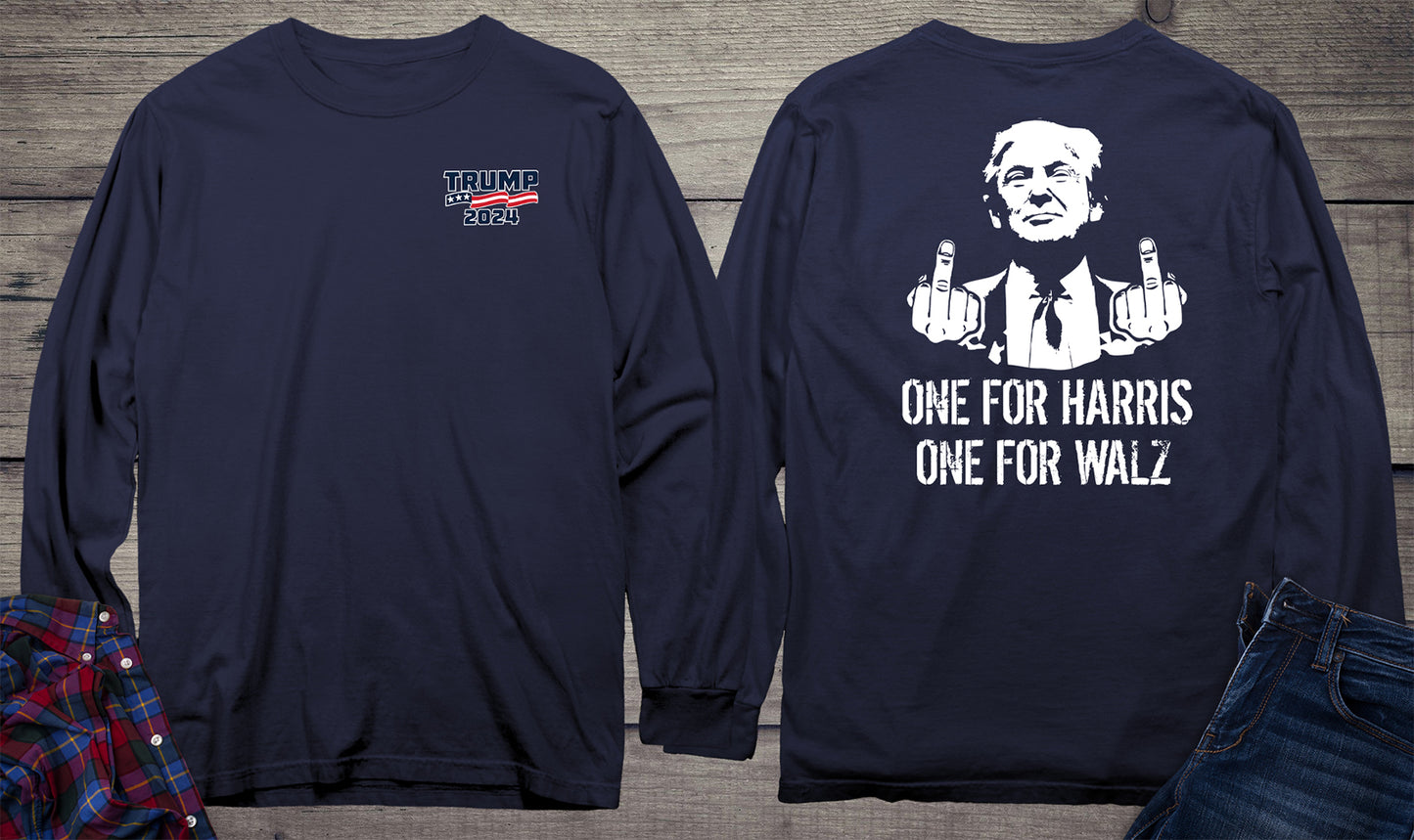 One For Harris With Crest Long Sleeve Tee