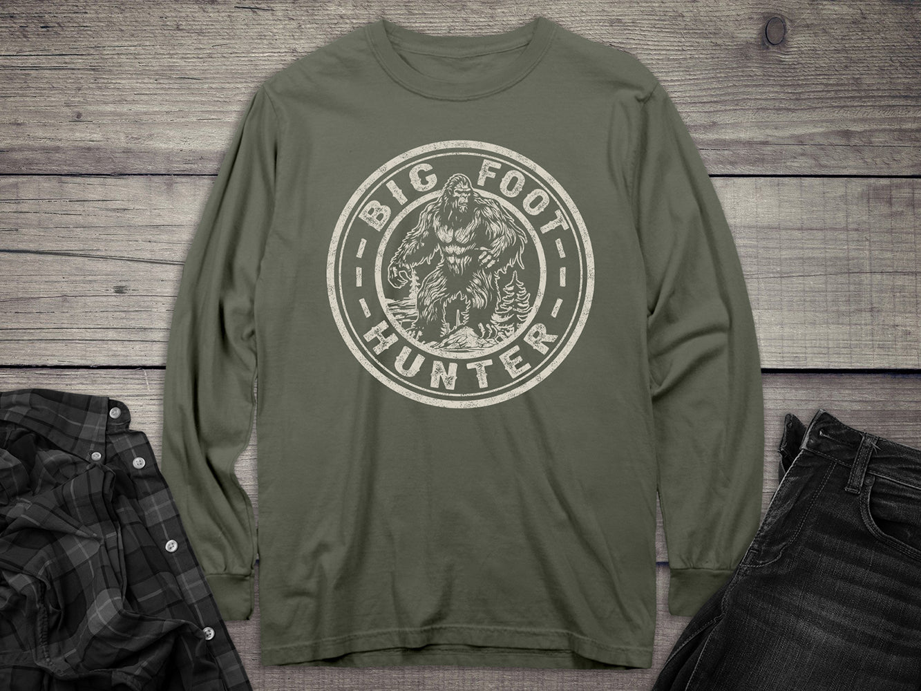 Bigfoot Hunter Long Sleeve Tee