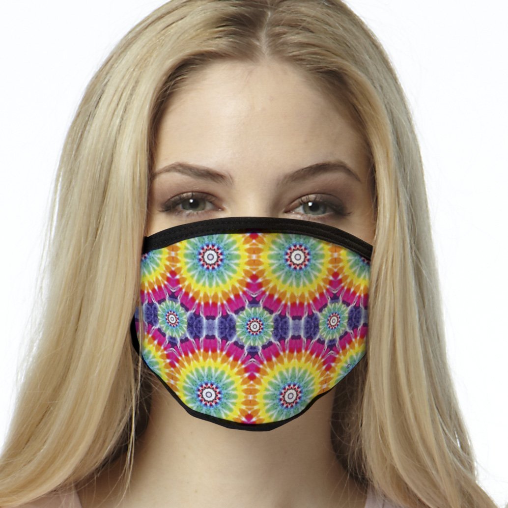 Tie Dye FACE MASK Tie Dye Circles Cover Your Face Masks