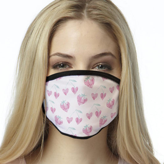 Strawberry Hearts FACE MASK Pattern Cover Your Face Masks