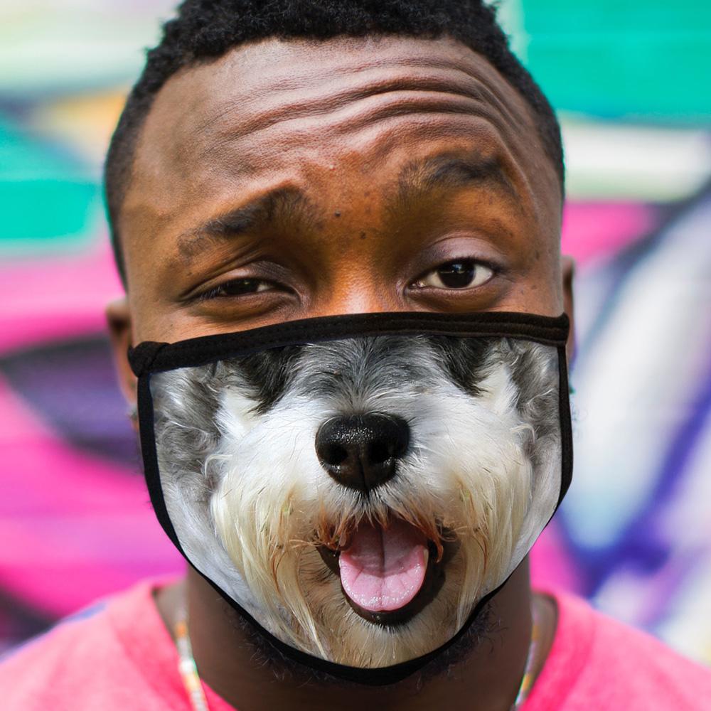 Miniature Schnauzer FACE MASK Cover Your Face Dog Breed Masks