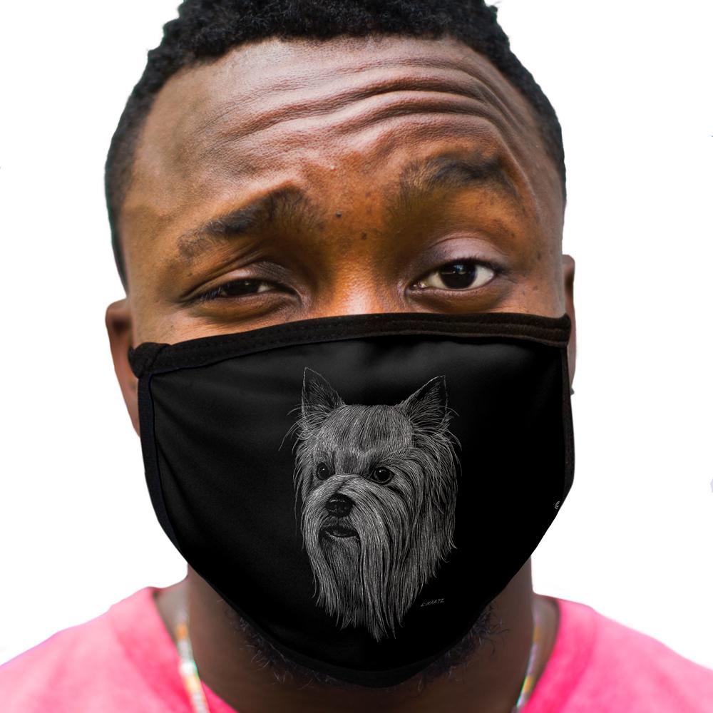 Yorkie FACE MASK Dog Breed Masks Yorkshire Terrier Face Covering