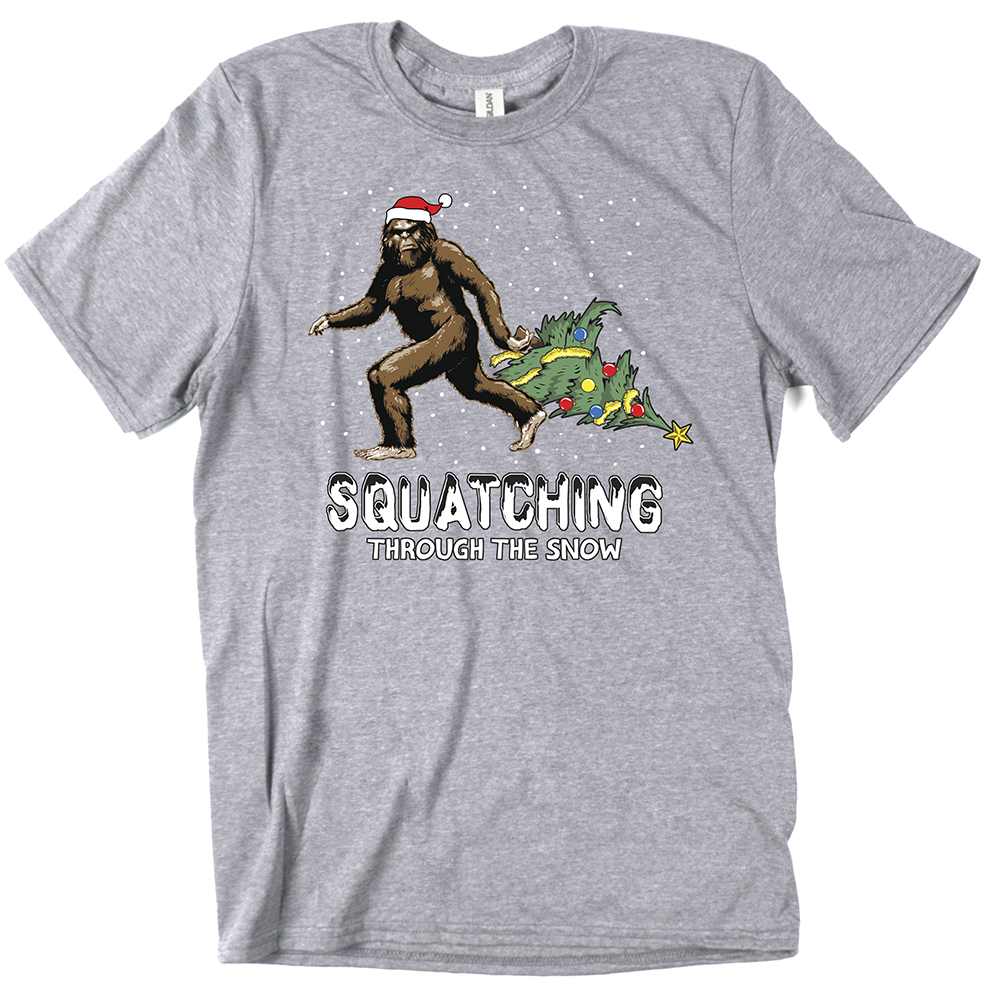 Sasquatch T-shirt, Squatching Through The Snow