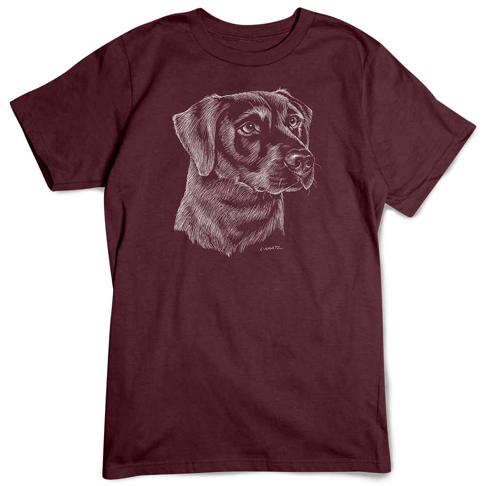 Labrador Retriever T-shirt, Scratchboard Dog Breed