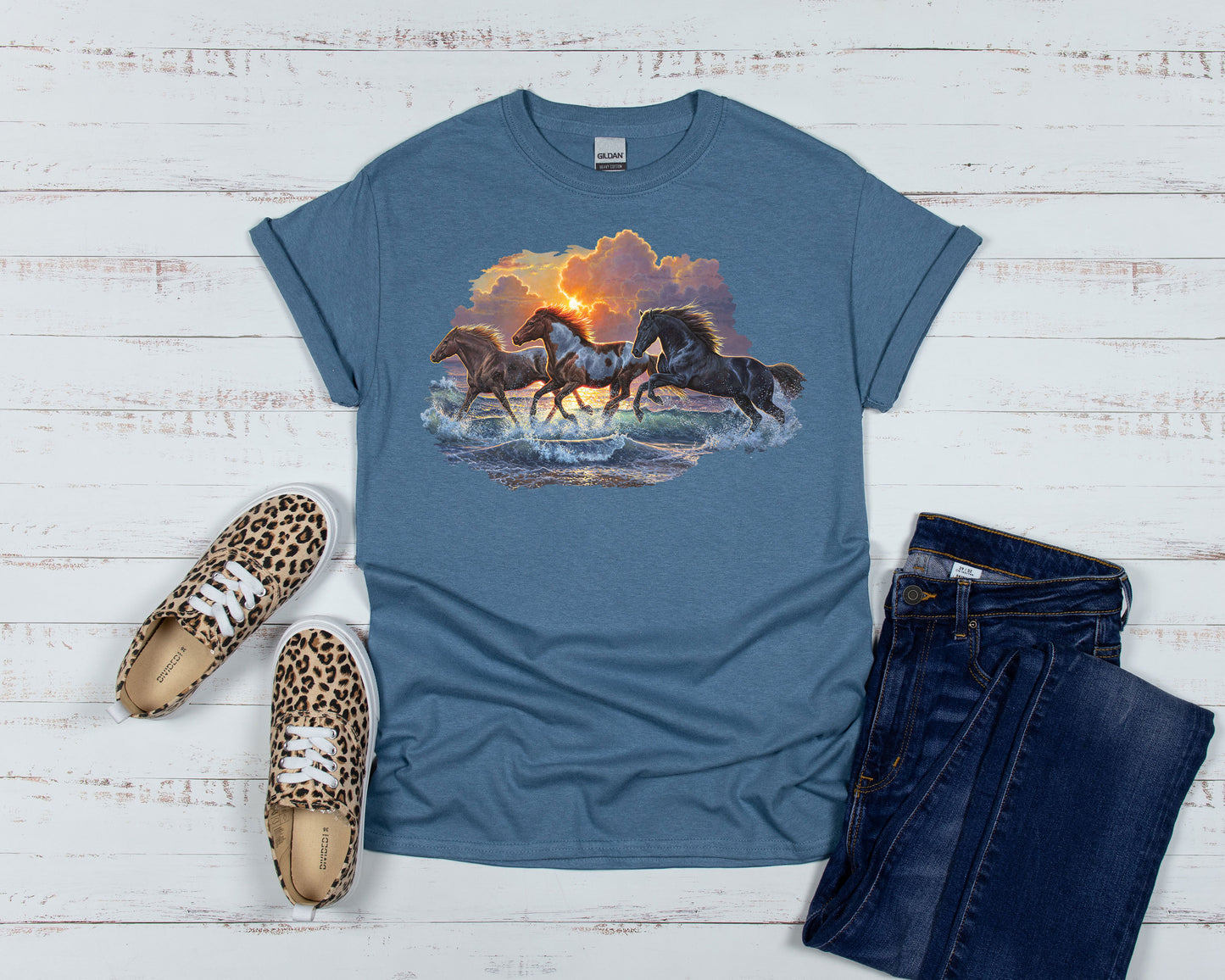 Horse T-Shirt, Against the Wind