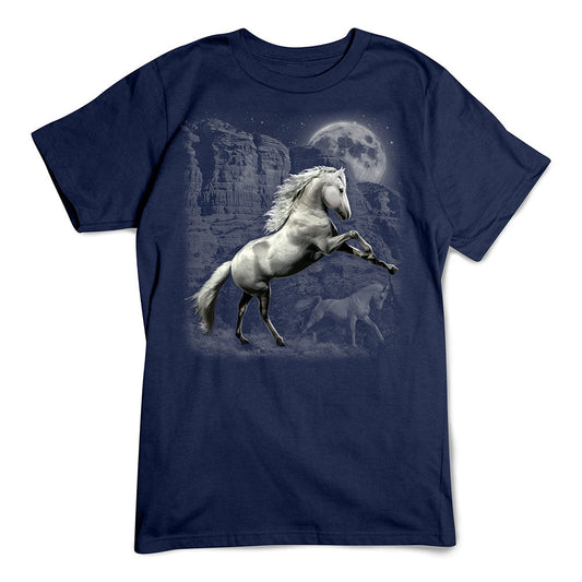 Horse T-Shirt, White Horse Wilderness