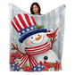 50" x 60" Christmas Snowman Plush Minky Blanket
