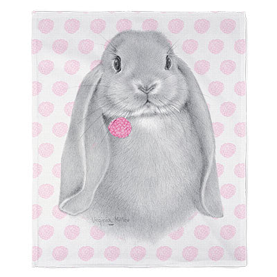 50" x 60" Lop Ear Bunny Plush Minky Blanket