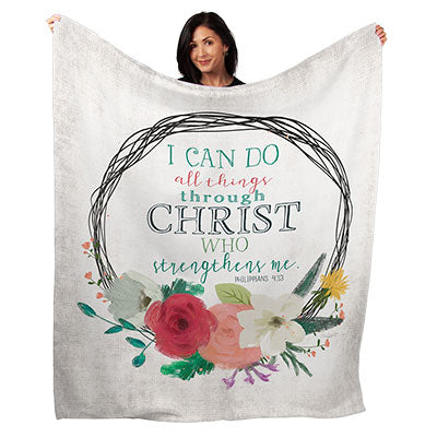 50" x 60" Strength Plush Minky Blanket