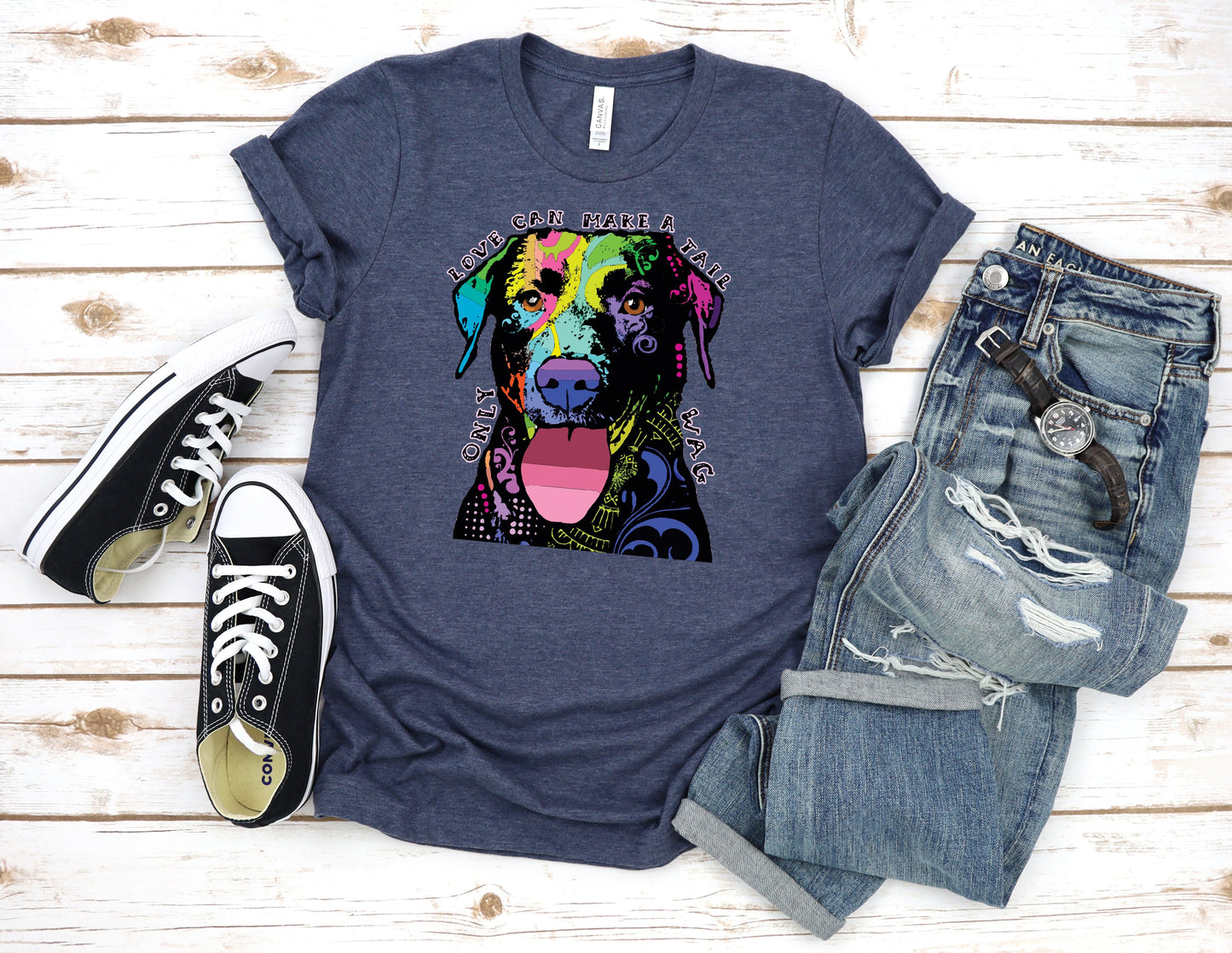 Dog T-Shirt, Love Can Make a Tail Wag Tee