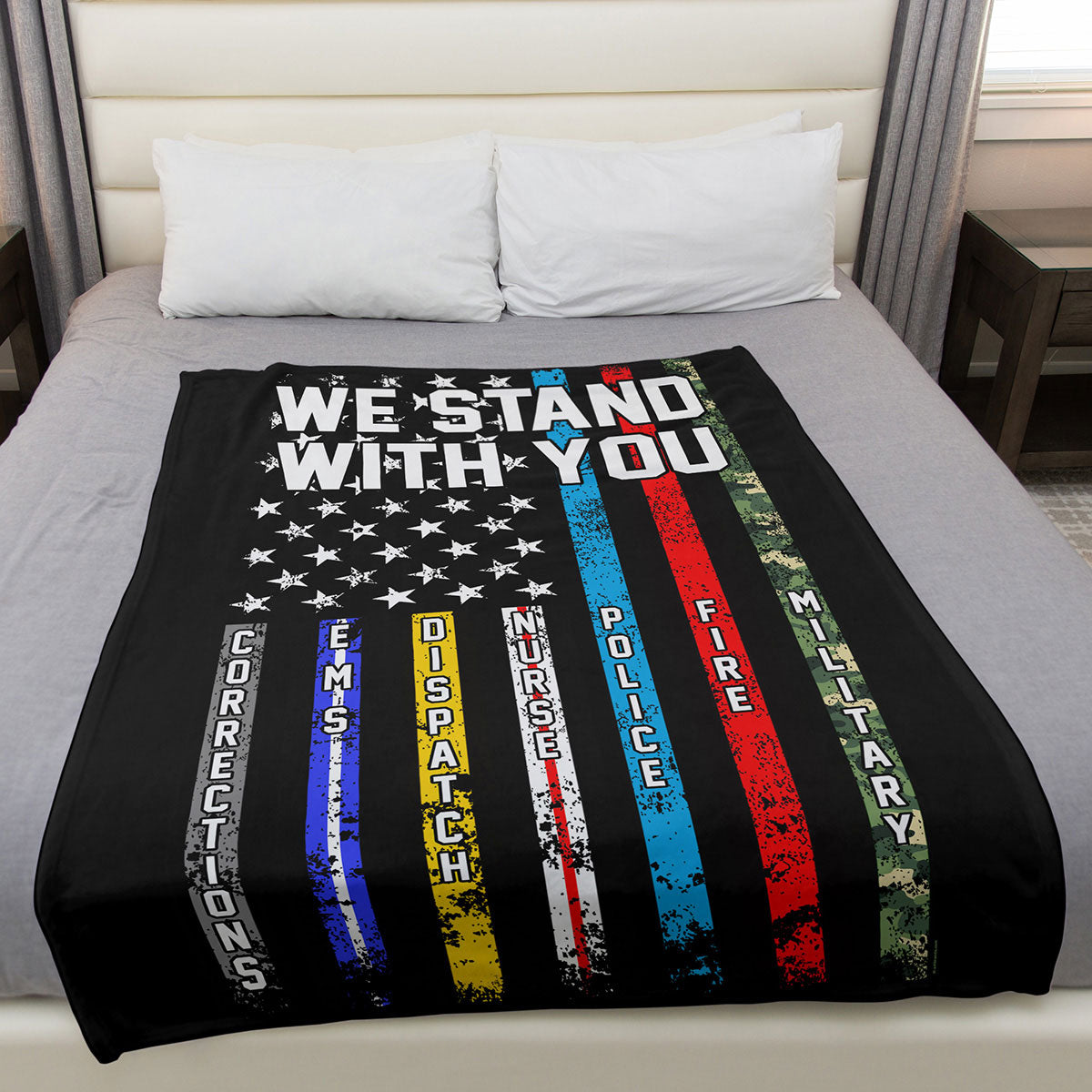 Stand with You Flag 50" x 60" Fleece Blanket