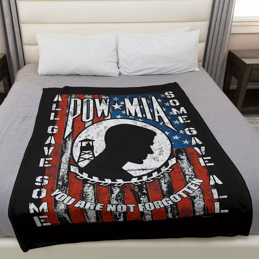 Pow Mia Flag 50" x 60" Fleece Blanket