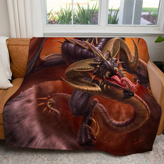 Dragon Raid 50" x 60" Fleece Blanket