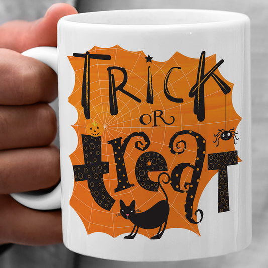 Trick or Treat Cat Coffee Mug