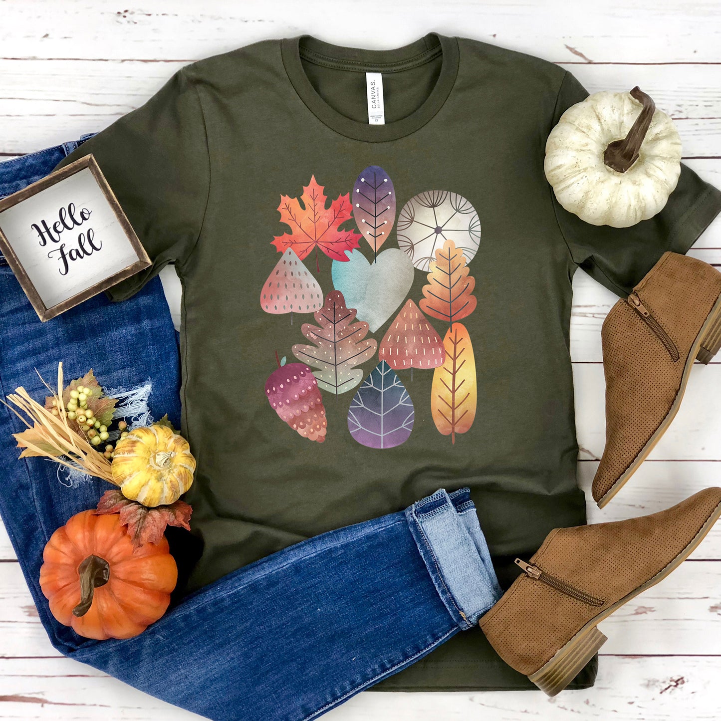Fall Leaves T-shirt, Autumn Tee