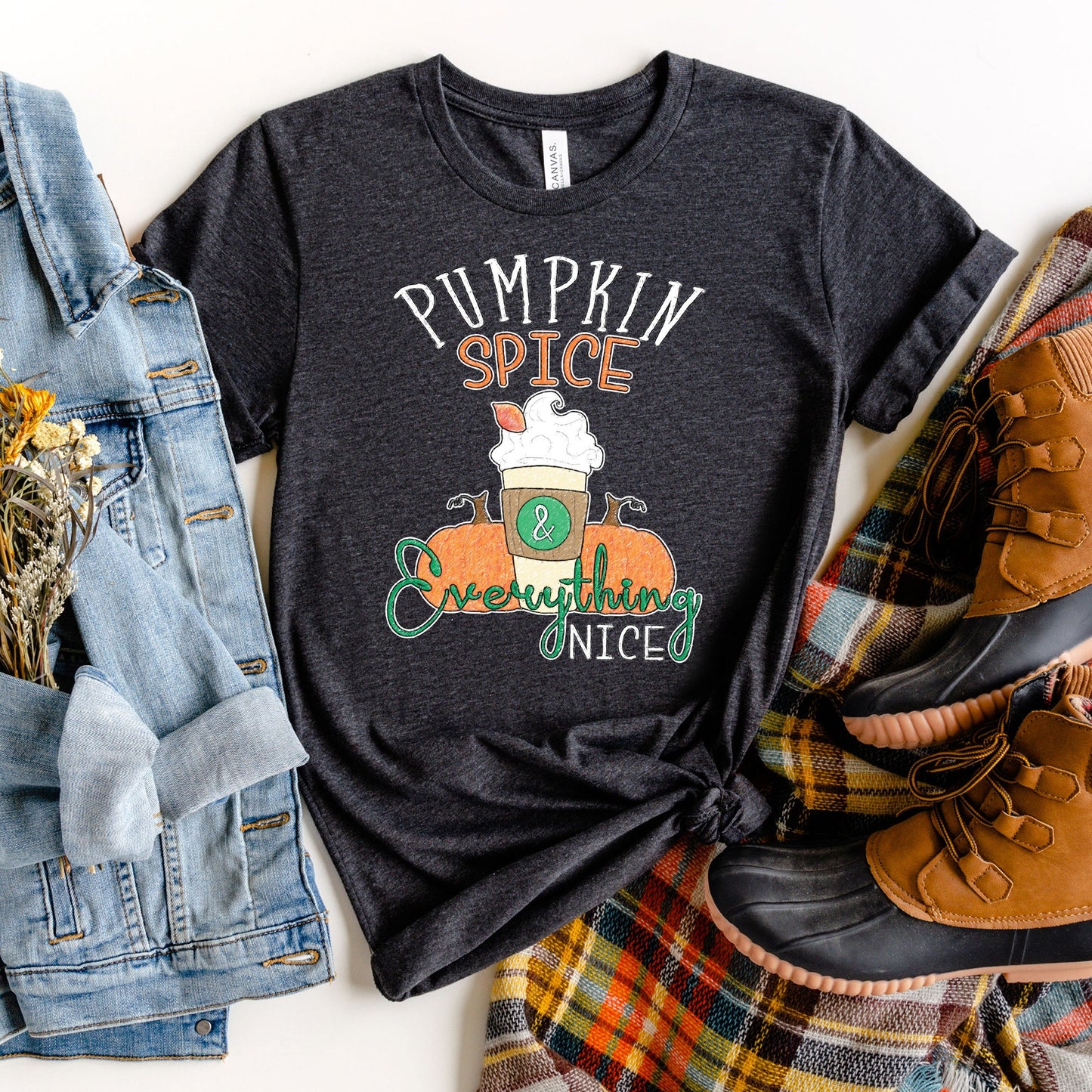 Pumpkin Spice Nice Cup T-shirt, Autumn Tee