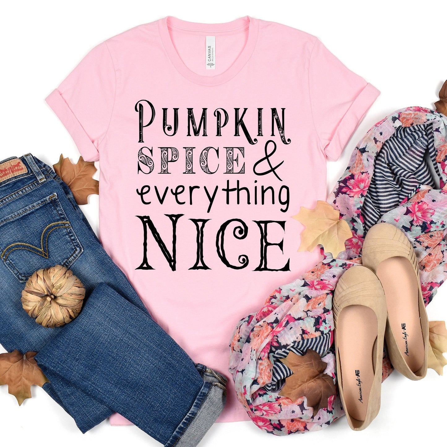 Pumpkin Spice & Everything Nice T-shirt, Autumn Tee