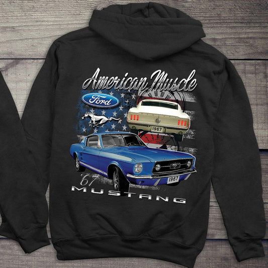 Ford Hoodie, Officially Licensed American Muscle Mustang Hooded Sweatshirt