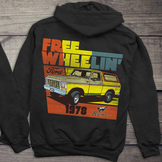 Ford Hoodie, Officially Licensed Free Wheelin Hooded Sweatshirt