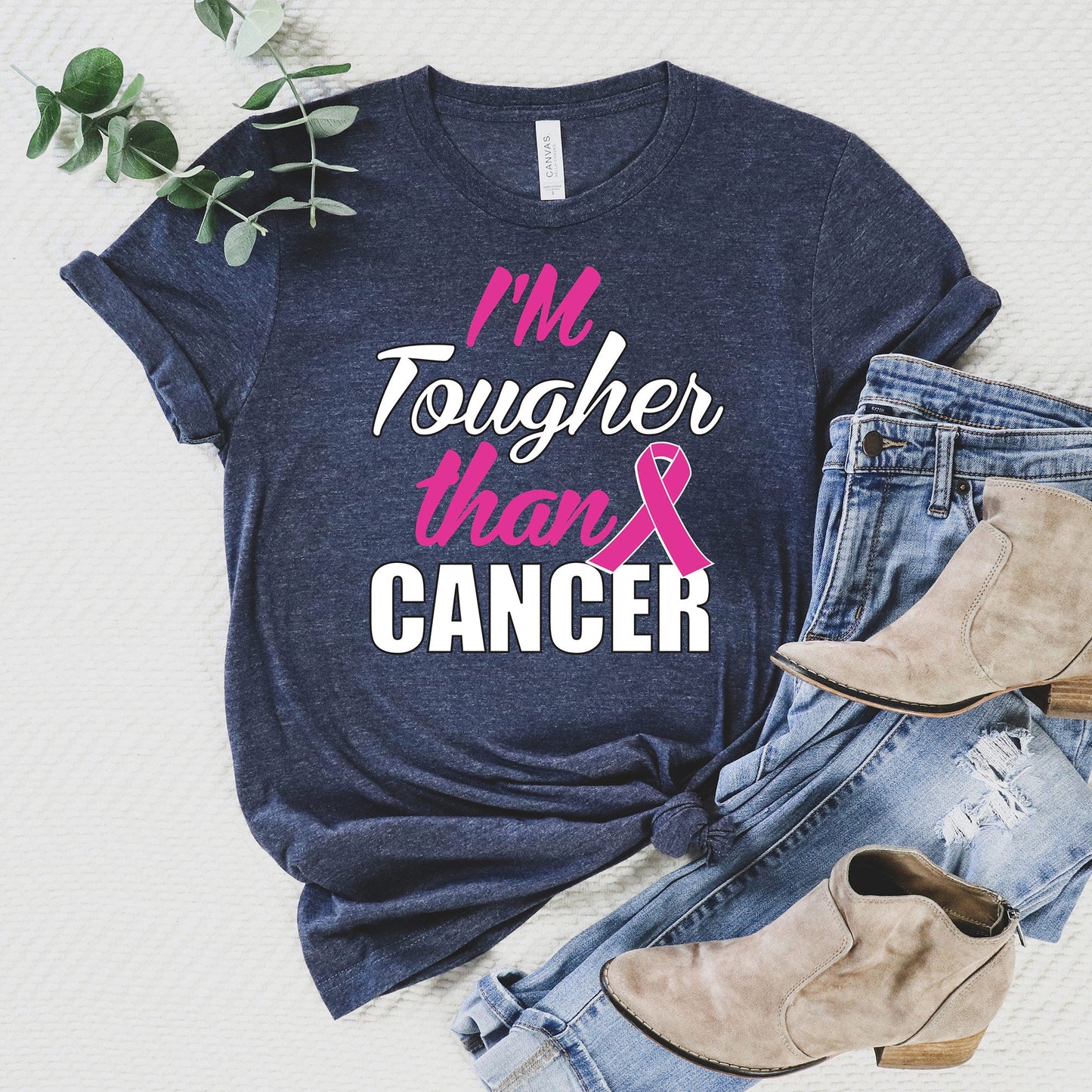 Tougher Than Cancer T-shirt, Cancer Awareness Tee