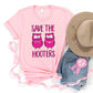 Save The Hooters T-shirt, Cancer Awareness Tee