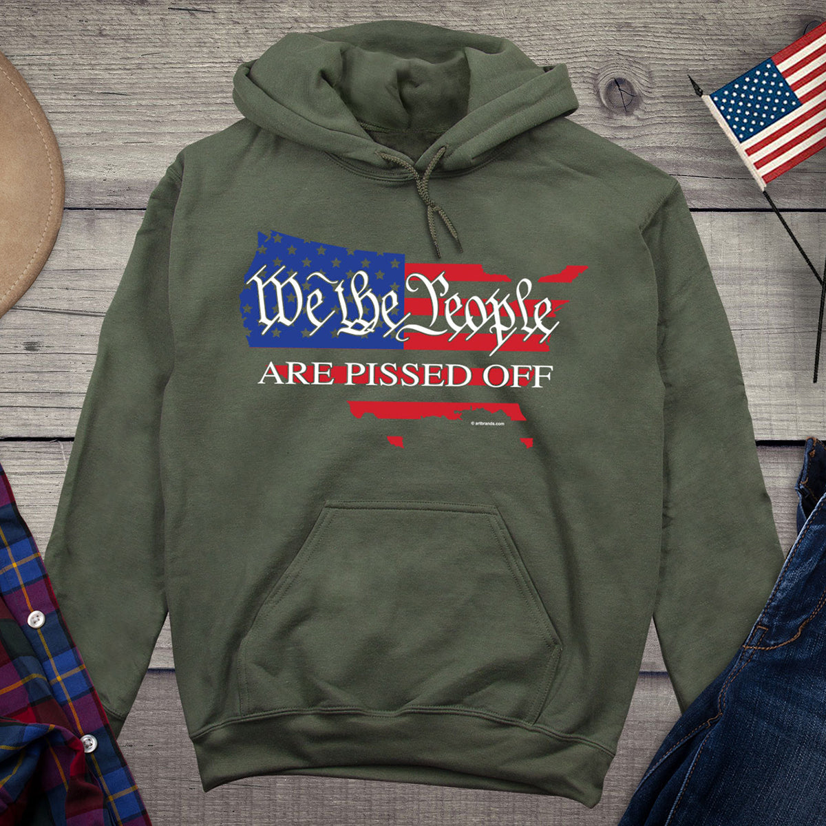 We The People Are Pissed Flag Hoodie, American Pride Hooded Sweatshirt
