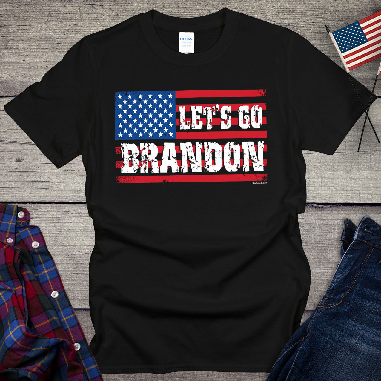 Let's Go Brandon American Flag T-shirt, F Joe Biden