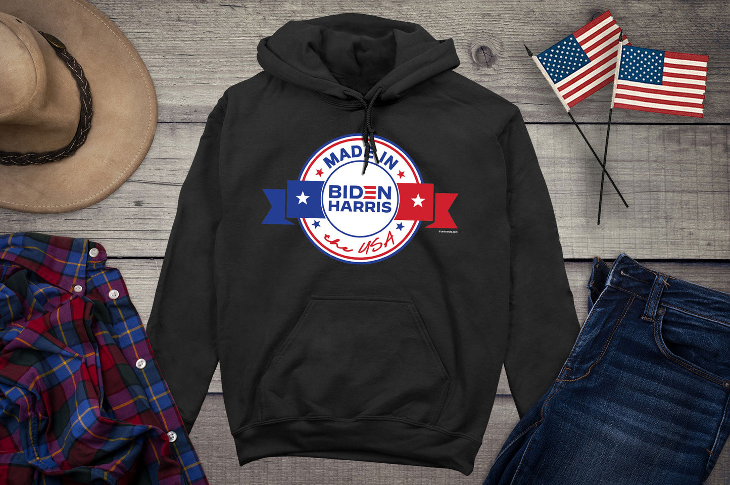 Made In The USA Hoodie, Biden Harris Hooded Sweatshirt