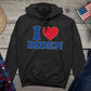 I Heart Biden Hoodie, Political Hooded Sweatshirt