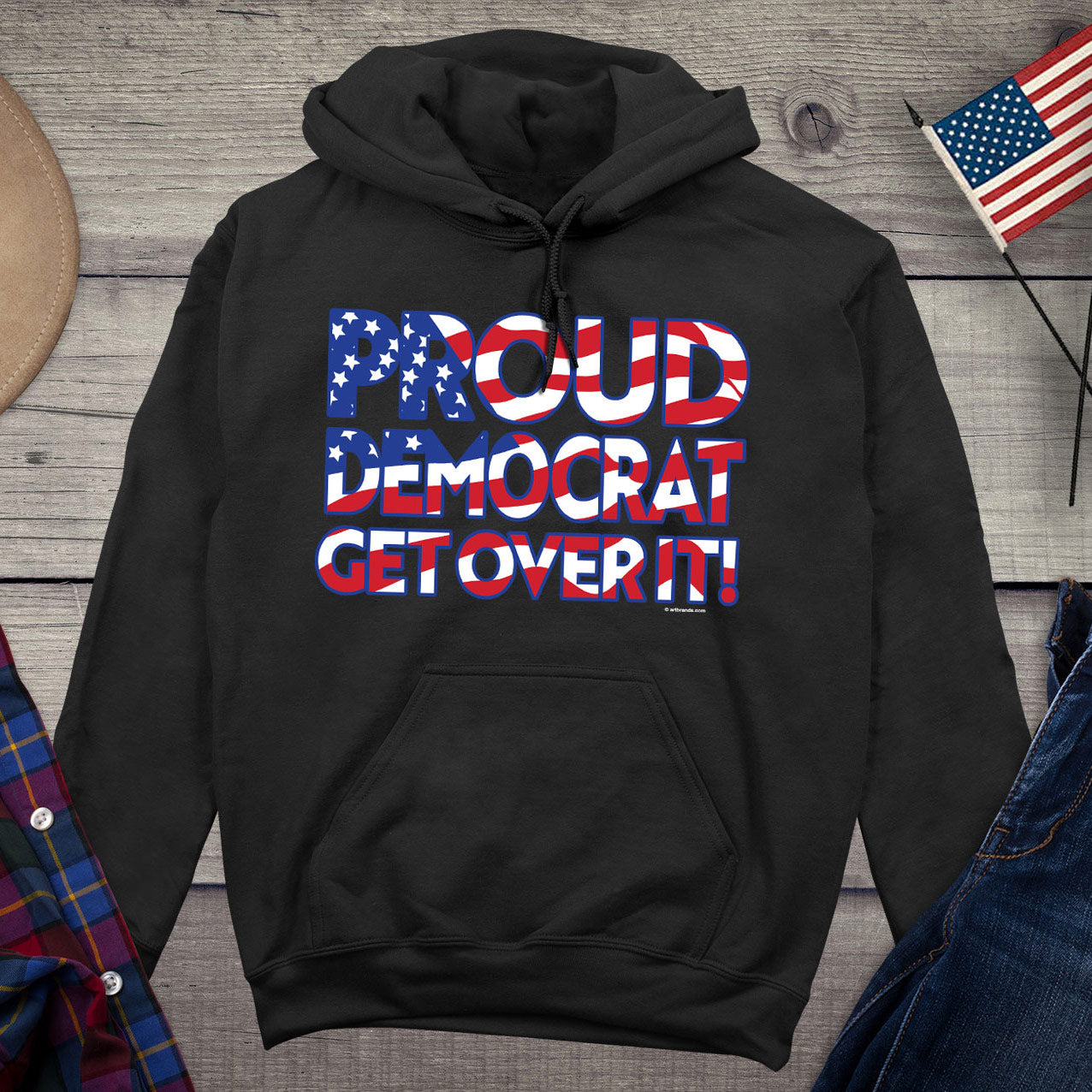Proud Democrat Hoodie, Political Hooded Sweatshirt