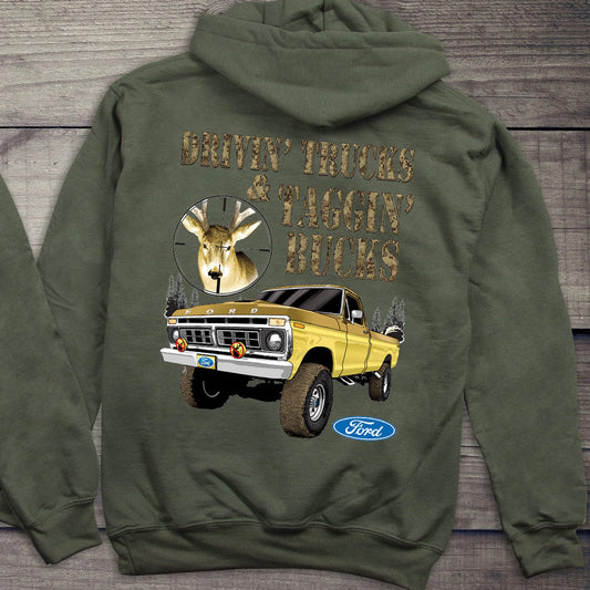 Ford Hoodie, Officially Licensed Ford Taggin' Hooded Sweatshirt