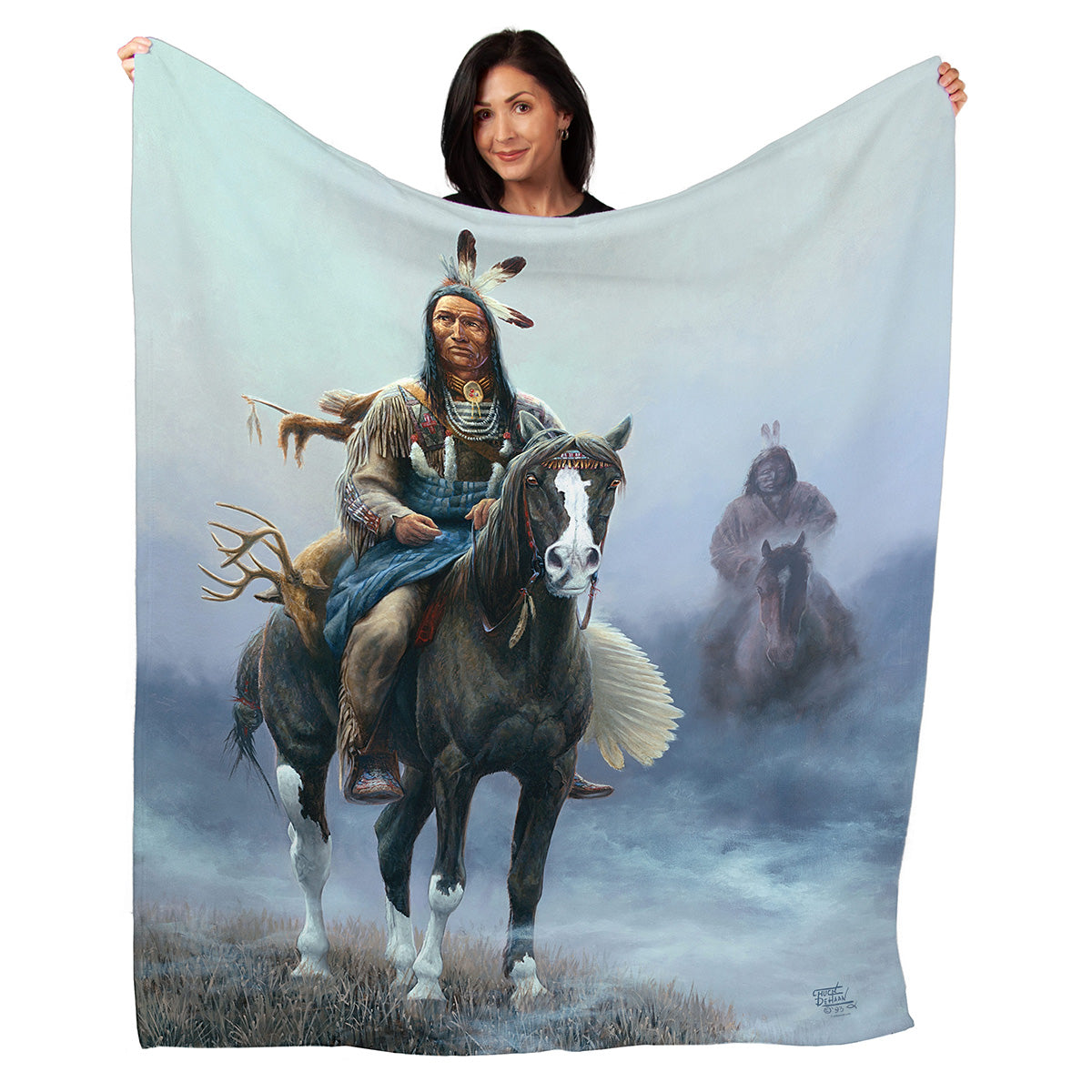 50" X 60" As The Buffalo Leave Plush Minky Blanket