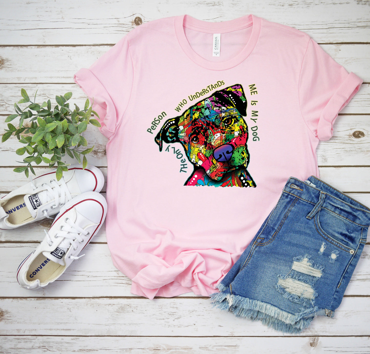 Neon The Only Person Dog T-shirt