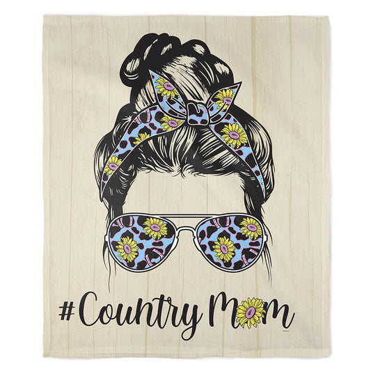50" x 60" Country Mom Plush Minky Blanket