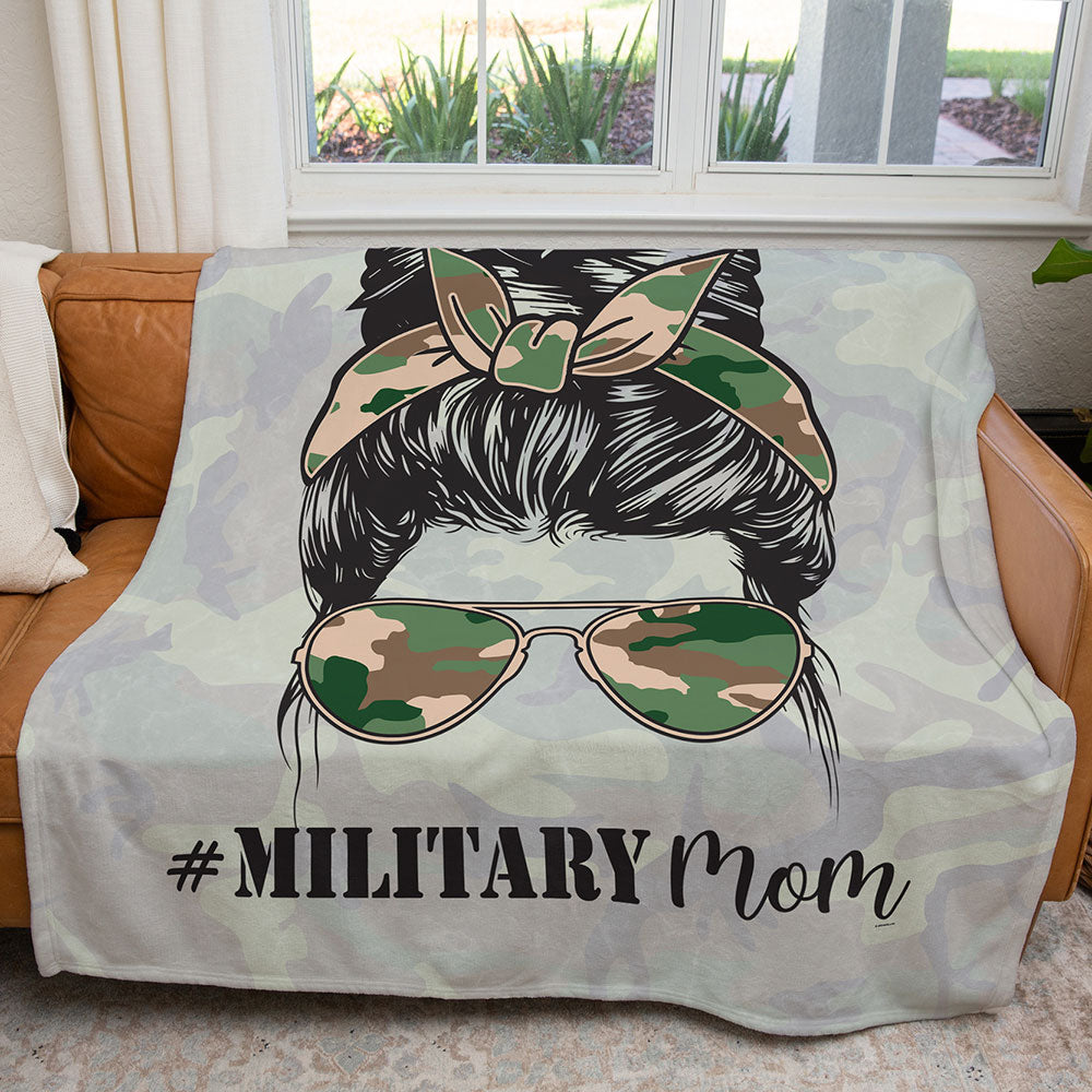 50" x 60" Military Mom Plush Minky Blanket