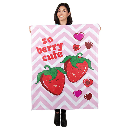 30" x 40" Berry Cute Baby Minky Blanket