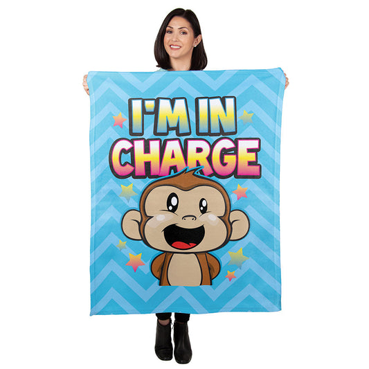 30" x 40" I'm in Charge Baby Minky Blanket