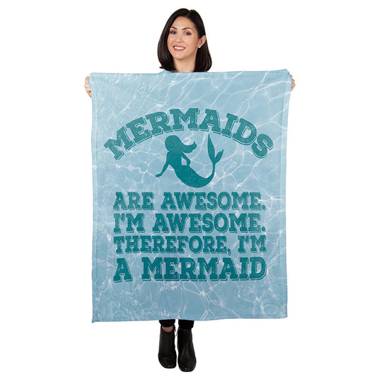 30" x 40" Mermaids Baby Minky Blanket