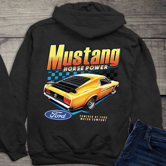 Ford Yellow Mustang Horsepower Hoodie