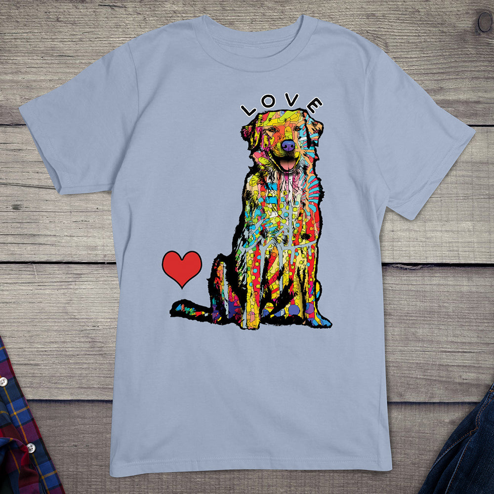 Neon Love Golden Dog Breed T-shirt