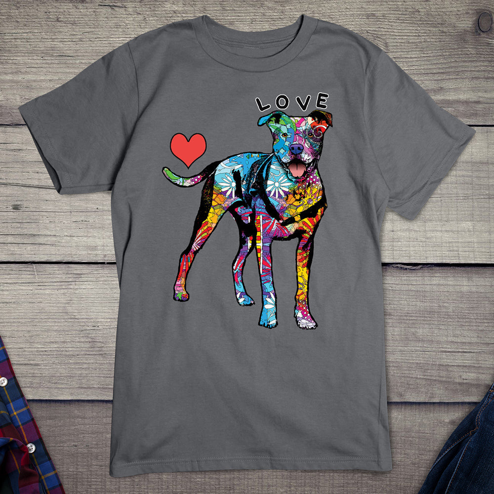 Neon Love Pitbull Dog Breed T-shirt