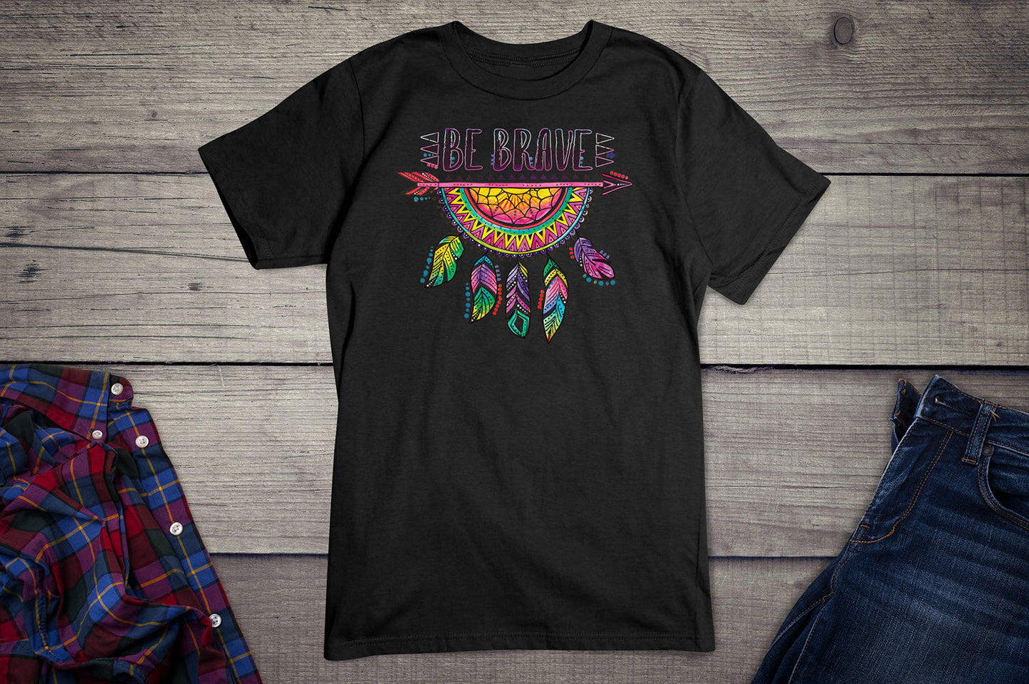 Neon Be Brave T-shirt