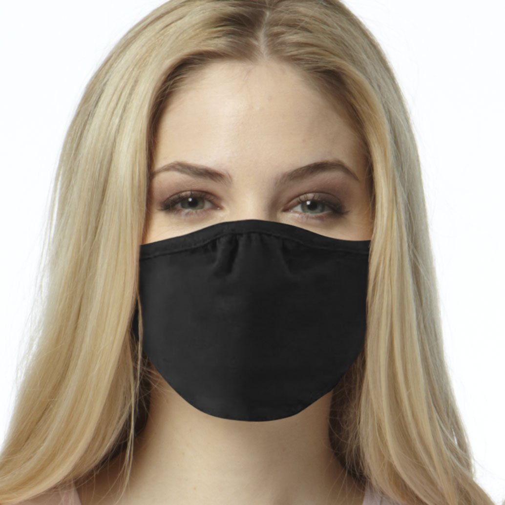 3 Pack FACE MASKS, 2-ply Black Cotton Covering, SPECIAL OFFER