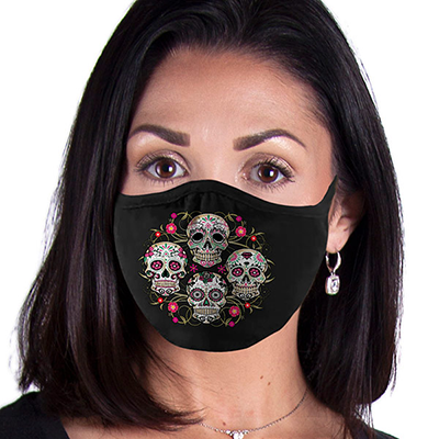 Sugar Skull Floral FACE MASK Cover Your Face Masks