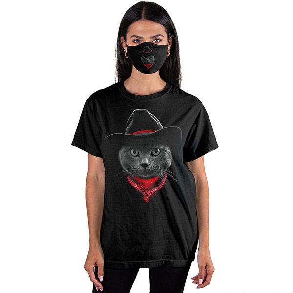 Cowboy Cat T-SHIRT SET - Cover Your Face