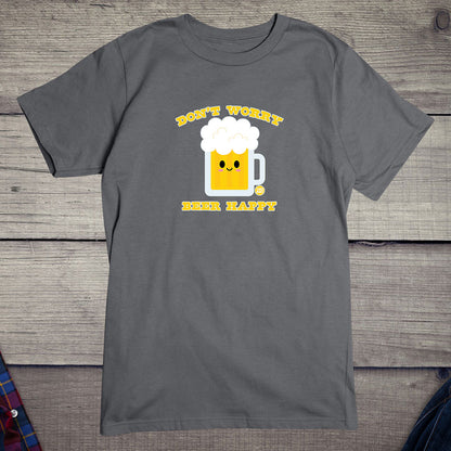 Todd Goldman Art Don't Worry Beer Happy T-Shirt